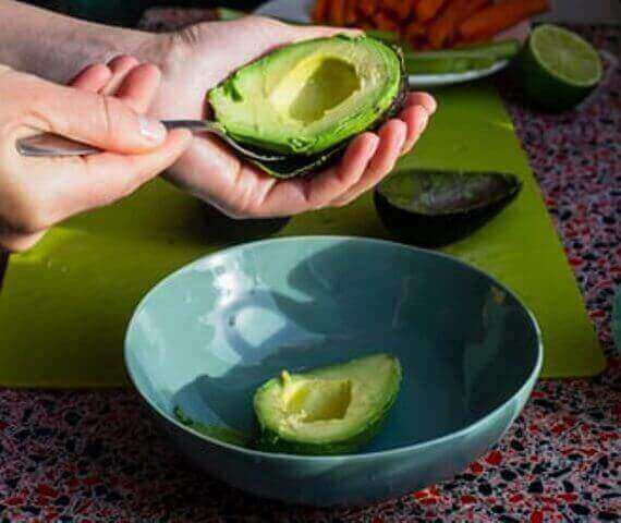 avocado fruit eating